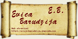 Evica Barudžija vizit kartica